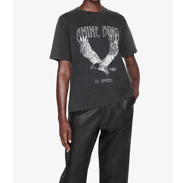2023 anine new 2022 bing niche eagle print t shirt fried snowflake color washing designer tee women black short-sleeved t-shirt polos, White
2023 anine new 2022 bing niche eagle print t shirt fried snowflake color washing designer tee women black short-sleeved t-shirt polos, White