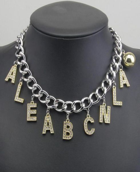 2022 european american full diamond letter pendant necklace niche design thick hiphop men and women couples collarbone chain high2589426, Silver
2022 european american full diamond letter pendant necklace niche design thick hiphop men and women couples collarbone chain high2589426, Silver