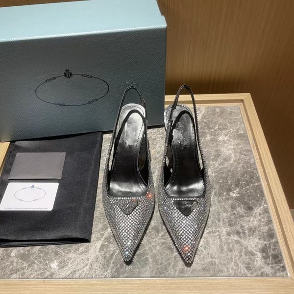 2023s designer diamond high heels shoes dress shoes luxury shiny fashion rhinestone exquisite stiletto pointed shoes elegant style solid col, Black
2023s designer diamond high heels shoes dress shoes luxury shiny fashion rhinestone exquisite stiletto pointed shoes elegant style solid col, Black