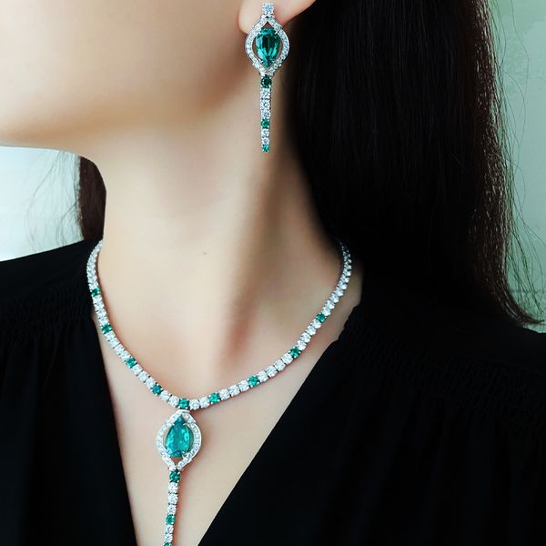 vintage lab emerald jewelry set 925 sterling silver party wedding earrings necklace for women bridal engagement jewelry gift, Slivery;golden
vintage lab emerald jewelry set 925 sterling silver party wedding earrings necklace for women bridal engagement jewelry gift, Slivery;golden