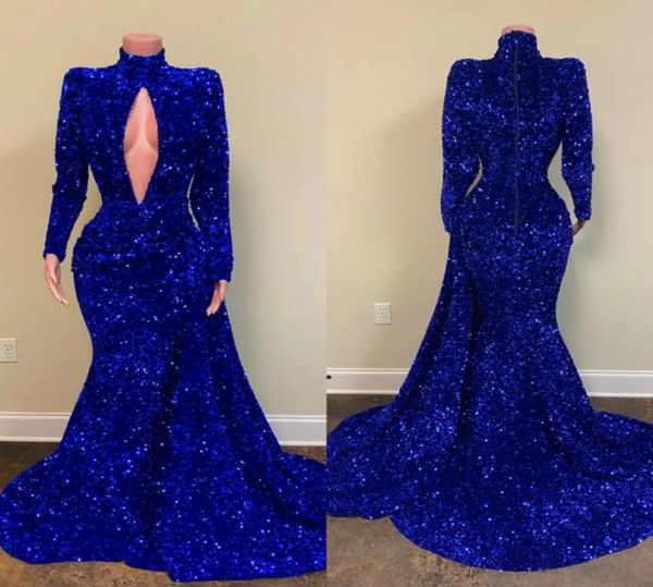 2021 royal blue evening dresses luxury beading sequined high v neck sweep train mermaid prom dress real image formal gowns party w2176712, Black
2021 royal blue evening dresses luxury beading sequined high v neck sweep train mermaid prom dress real image formal gowns party w2176712, Black