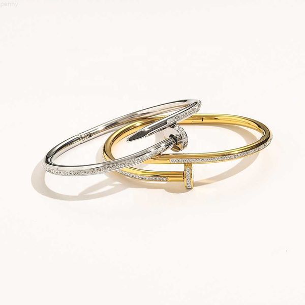 luxury famous inspired designer brand jewelry 18k gold plated full zircon diamond stainless steel nail bangle bracelet for women, Black
luxury famous inspired designer brand jewelry 18k gold plated full zircon diamond stainless steel nail bangle bracelet for women, Black