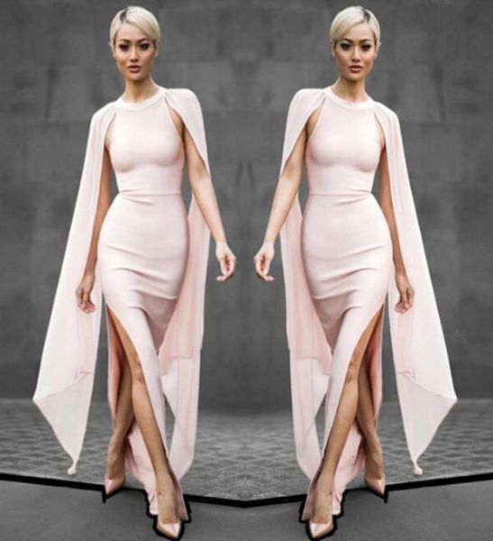 blush pink chiffon evening gowns 2018 cap sleeves side split prom dresses sheath floor length formal party dress vestidos4652959, Black
blush pink chiffon evening gowns 2018 cap sleeves side split prom dresses sheath floor length formal party dress vestidos4652959, Black