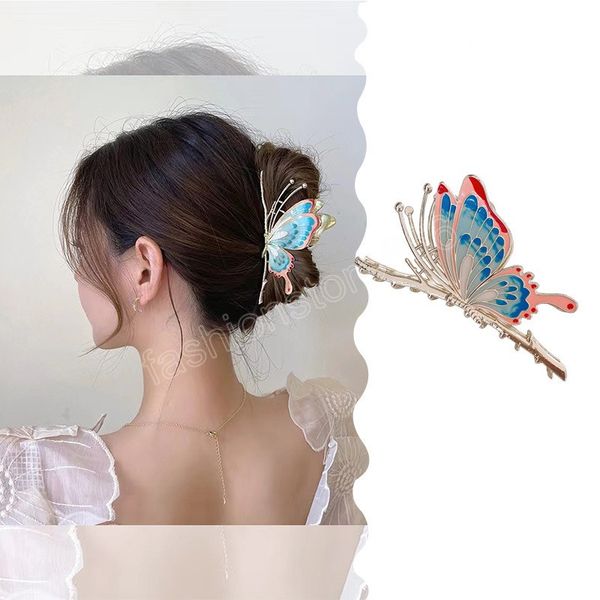 fashion painted butterfly hair claw clips women large metal hairpins clip ponytail holder women hair accessories, Slivery;golden
fashion painted butterfly hair claw clips women large metal hairpins clip ponytail holder women hair accessories, Slivery;golden
