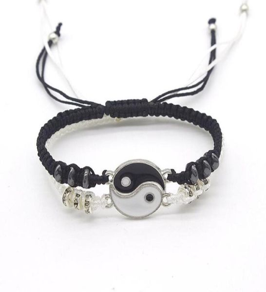 couple charm bracelets leather cord braid chain bracelet chinese tai chi alloy pendant twopiece woven lover gift4677025, Golden;silver
couple charm bracelets leather cord braid chain bracelet chinese tai chi alloy pendant twopiece woven lover gift4677025, Golden;silver