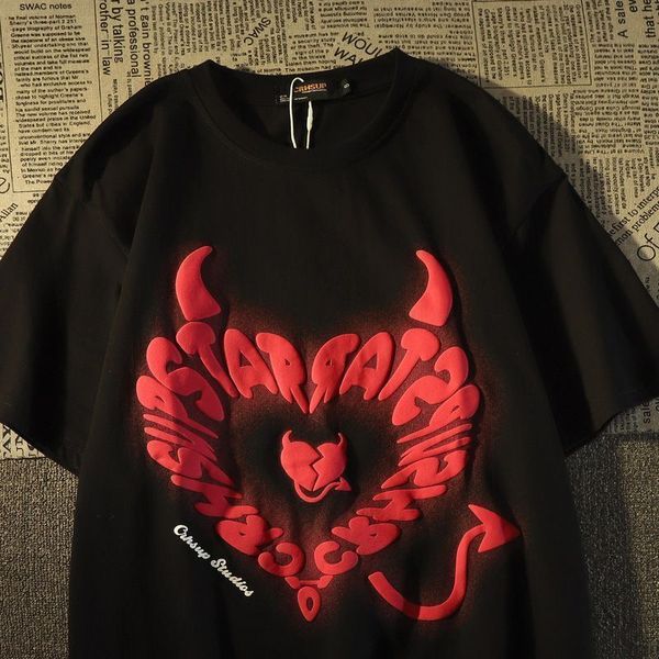 womens tshirt pure cotton american retro foam devil love print short sleeved tshirt men and women trendy brand ins couple half shirt 230404, White
womens tshirt pure cotton american retro foam devil love print short sleeved tshirt men and women trendy brand ins couple half shirt 230404, White