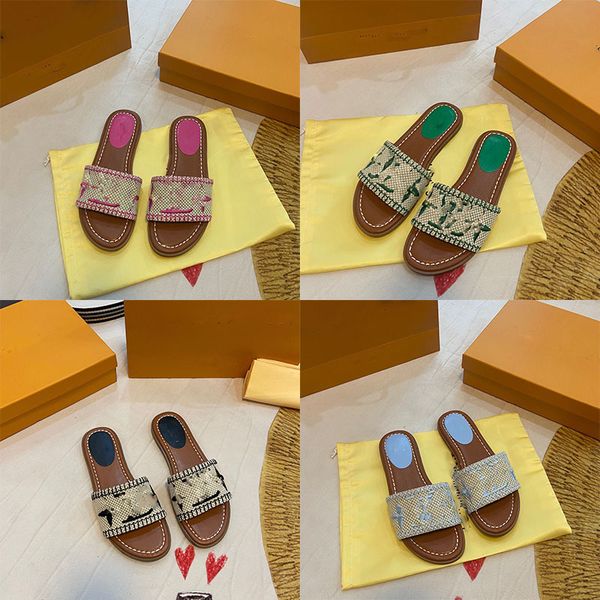 retro embroidery summer luxurys slippers women's casual flat sandals indoor and outdoor comfortable letters logo beach flip-flops woven, Black
retro embroidery summer luxurys slippers women's casual flat sandals indoor and outdoor comfortable letters logo beach flip-flops woven, Black