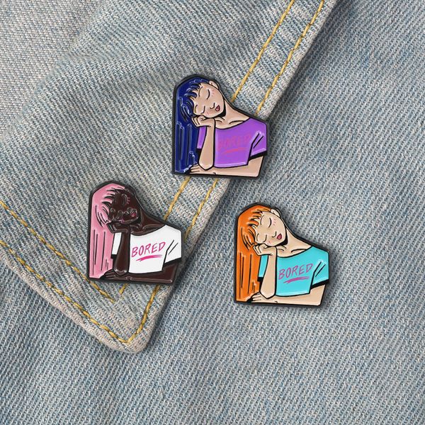 bored girls' dropping oil pin cute anime movies games hard enamel pins collect metal cartoon brooch backpack hat bag collar lapel badge, Blue
bored girls' dropping oil pin cute anime movies games hard enamel pins collect metal cartoon brooch backpack hat bag collar lapel badge, Blue