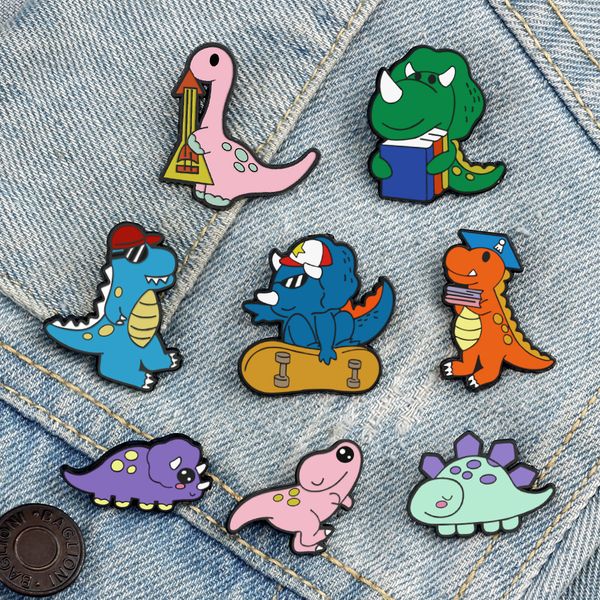 skating reading singing dinosaur pin cute anime movies games hard enamel pins collect metal cartoon brooch backpack hat bag collar lapel bad, Blue
skating reading singing dinosaur pin cute anime movies games hard enamel pins collect metal cartoon brooch backpack hat bag collar lapel bad, Blue