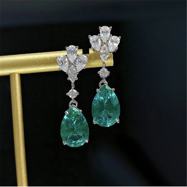 handmade emerald diamond dangle earring 100% real 925 sterling silver jewelry engagement wedding drop earrings for women gift
handmade emerald diamond dangle earring 100% real 925 sterling silver jewelry engagement wedding drop earrings for women gift
