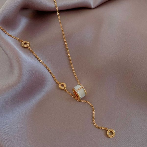 necklace large waist opal 2022 new steel simple women's light luxury small crowd collar chain jewelry, Silver
necklace large waist opal 2022 new steel simple women's light luxury small crowd collar chain jewelry, Silver
