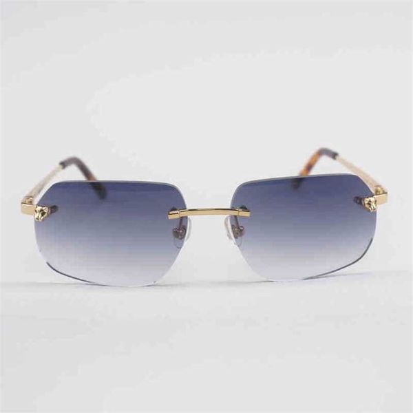 2023 designer glasses new vintage leopard style sunglasses men rimless metal frame gafas women for outdoor accessories oculos oval shades, White;black
2023 designer glasses new vintage leopard style sunglasses men rimless metal frame gafas women for outdoor accessories oculos oval shades, White;black