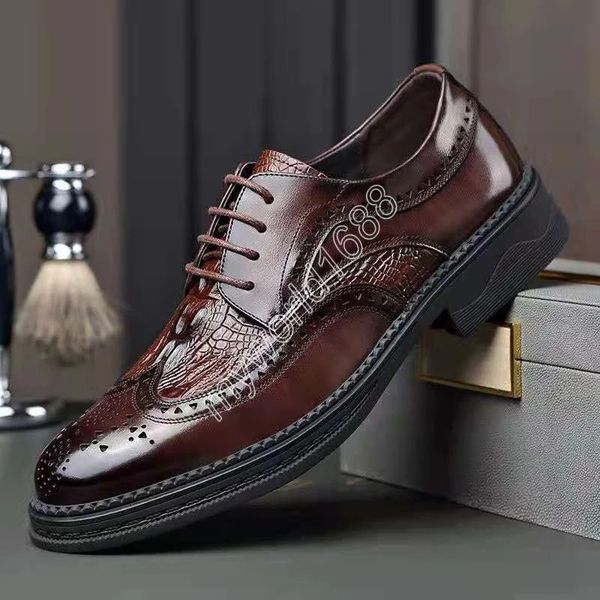 luxury men's brogue shoes men suit shoes casual formal business leather shoes men brown wedding shoes italian dress banquet shoe, Black
luxury men's brogue shoes men suit shoes casual formal business leather shoes men brown wedding shoes italian dress banquet shoe, Black
