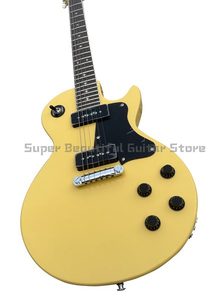 

Standard electric guitar, TV yellow, cream yellow, bright, cream white retro tuner, available, lightning