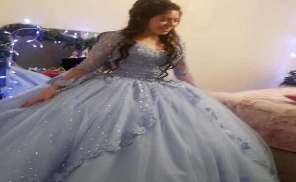 princess ice blue tulle plus size ball gown quinceanera dresses beaded sheer long sleeve lace applique party prom debutante 15 swe7471670, Blue;red
princess ice blue tulle plus size ball gown quinceanera dresses beaded sheer long sleeve lace applique party prom debutante 15 swe7471670, Blue;red