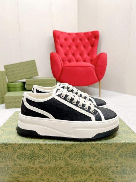 2023 latest thick sole sports shoes women's canvas shoes designer shoes classic canvas rubber sole 5.3cm high women's casual shoes, Black 
2023 latest thick sole sports shoes women's canvas shoes designer shoes classic canvas rubber sole 5.3cm high women's casual shoes, Black