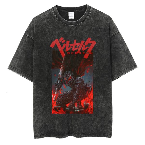 mens tshirts japanese anime tshirt berserk washed t shirt vintage guts graphic print tshirt summer 100% cotton streetwear tees 230404, White;black
mens tshirts japanese anime tshirt berserk washed t shirt vintage guts graphic print tshirt summer 100% cotton streetwear tees 230404, White;black