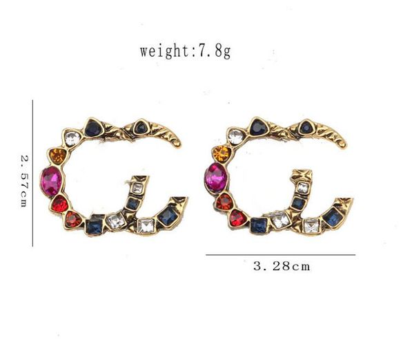 fashion 18k gold plated letters stud geometric luxury designers women crystal rhinestone earring wedding party jewerlry, Golden;silver
fashion 18k gold plated letters stud geometric luxury designers women crystal rhinestone earring wedding party jewerlry, Golden;silver