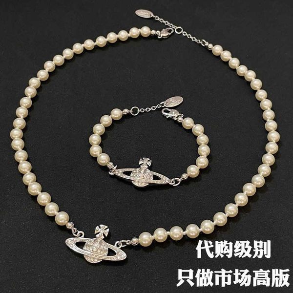 western empress dowager high version three-dimensional earth necklace french full diamond pearl planet collar chain, Silver
western empress dowager high version three-dimensional earth necklace french full diamond pearl planet collar chain, Silver