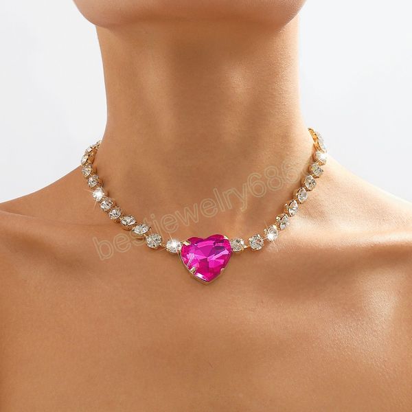 luxury rose red glass heart choker necklace for women girls fashion full rhinestone choker chain necklace new jewelry, Golden;silver
luxury rose red glass heart choker necklace for women girls fashion full rhinestone choker chain necklace new jewelry, Golden;silver
