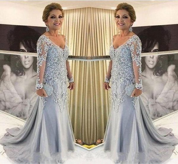 2020 silver mother of the bride dresses v neck sheer longsleeves mermaid lace appliques bead sweep train long plus size party eve5379120, Black;red
2020 silver mother of the bride dresses v neck sheer longsleeves mermaid lace appliques bead sweep train long plus size party eve5379120, Black;red