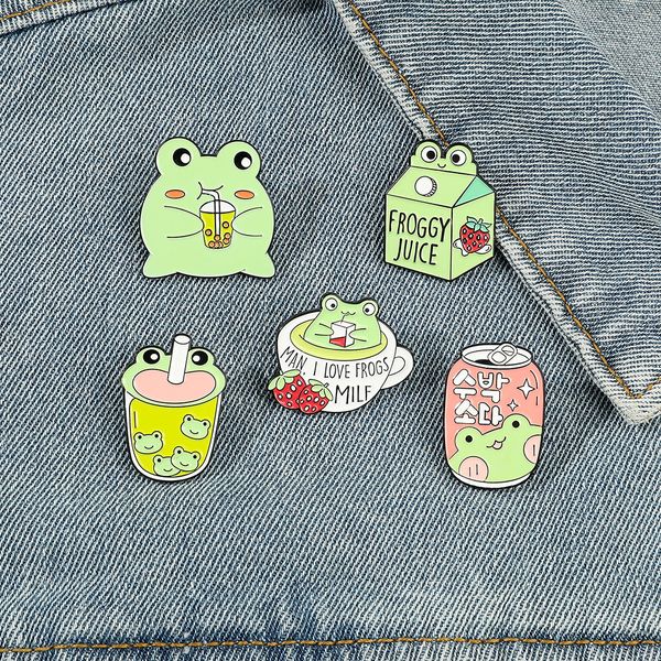 frog milk tea beverage bottle pin cute anime movies games hard enamel pins collect metal cartoon brooch backpack hat bag collar lapel badges, Blue
frog milk tea beverage bottle pin cute anime movies games hard enamel pins collect metal cartoon brooch backpack hat bag collar lapel badges, Blue