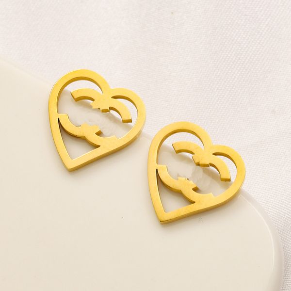 18k gold stud charm earrings designer heart earrings women's love jewelry earrings romantic design jewelry stainless steel springtime g, Golden
18k gold stud charm earrings designer heart earrings women's love jewelry earrings romantic design jewelry stainless steel springtime g, Golden