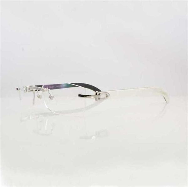 men's luxury designer clear eye glasses frames for men women accessories rimless natural buffalo horn gold transparent eyeglasses frame, White;black
men's luxury designer clear eye glasses frames for men women accessories rimless natural buffalo horn gold transparent eyeglasses frame, White;black