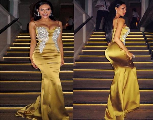 spaghetti straps gold mermaid evening dresses 2019 lace appliques formal prom party gowns backless special occasion d2532142, Black;red
spaghetti straps gold mermaid evening dresses 2019 lace appliques formal prom party gowns backless special occasion d2532142, Black;red