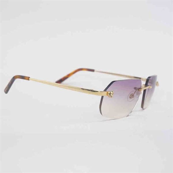 2023 designer glasses new vintage leopard style sunglasses men rimless metal frame gafas women for outdoor accessories oculos square shades, White;black
2023 designer glasses new vintage leopard style sunglasses men rimless metal frame gafas women for outdoor accessories oculos square shades, White;black
