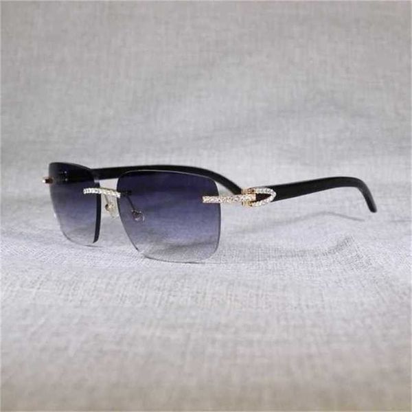 women's luxury designer vintage rhinestone black white buffalo horn rimless men wood metal frame shades for summer club eyewear, White;black
women's luxury designer vintage rhinestone black white buffalo horn rimless men wood metal frame shades for summer club eyewear, White;black
