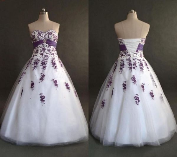 white and purple wedding dresses from china sweetheart necline exquisite machine embroidery aline corset bridal gowns9007003
white and purple wedding dresses from china sweetheart necline exquisite machine embroidery aline corset bridal gowns9007003