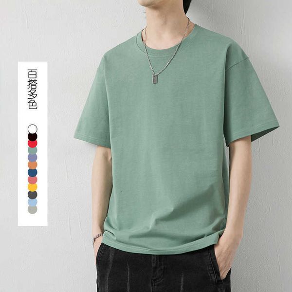 men's t-shirt short sleeved cotton for 2023 summer new youth solid color base trend ins versatile loose top, White;black
men's t-shirt short sleeved cotton for 2023 summer new youth solid color base trend ins versatile loose top, White;black