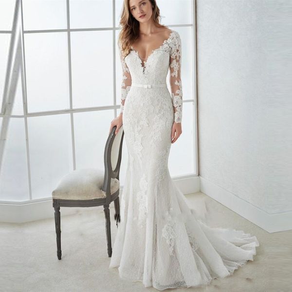 lace mermaid wedding dresses boho long boho beach luxurious crystal lace appliques bridal gown custom made pink elegant bride dress robes de, White
lace mermaid wedding dresses boho long boho beach luxurious crystal lace appliques bridal gown custom made pink elegant bride dress robes de, White