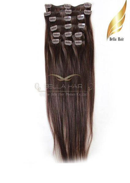 fashionable human hair clip on hair extensions natural virgin human hair 2 color straight 20inch 100gset bellahair5539252, Black;brown
fashionable human hair clip on hair extensions natural virgin human hair 2 color straight 20inch 100gset bellahair5539252, Black;brown