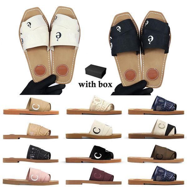 with box designer woody sandals for women mules flat slides light tan beige white black pink lace lettering fabric canvas slippers womens su
with box designer woody sandals for women mules flat slides light tan beige white black pink lace lettering fabric canvas slippers womens su