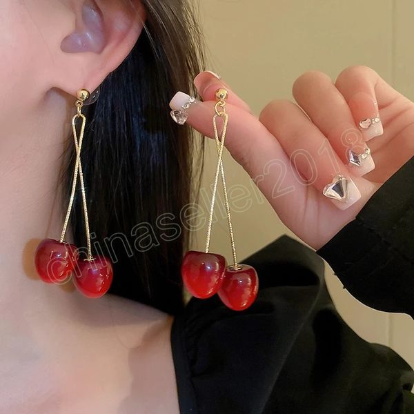 personalized creative cherry women dangle earrings advanced taste drop earrings spring summer female jewelry party gift, Silver
personalized creative cherry women dangle earrings advanced taste drop earrings spring summer female jewelry party gift, Silver