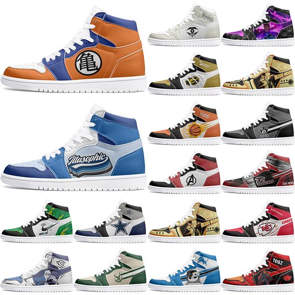 Customized Shoes 1s DIY shoes Basketball Shoes damping Men's 1 Women's 1 Anime Customized Sports Shoes Outdoor Shoe
