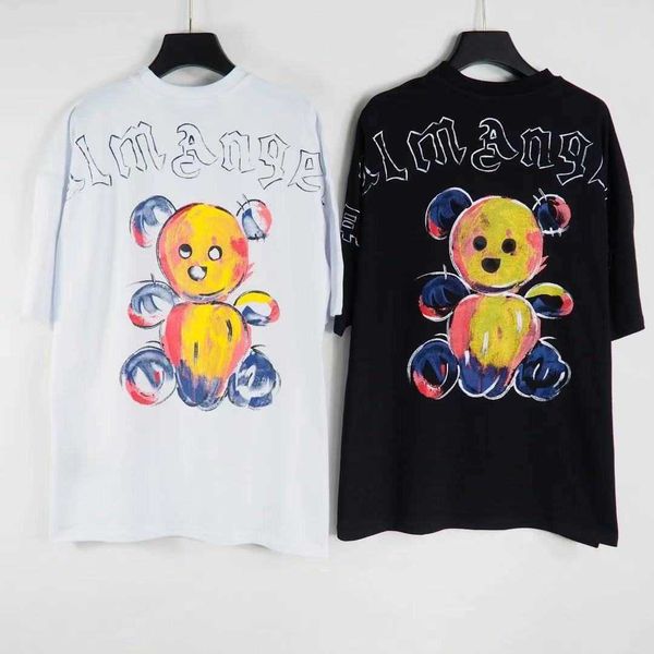 palm chaopai angel painted little bear letter print short sleeve couple loose t-shirt, White;black
palm chaopai angel painted little bear letter print short sleeve couple loose t-shirt, White;black