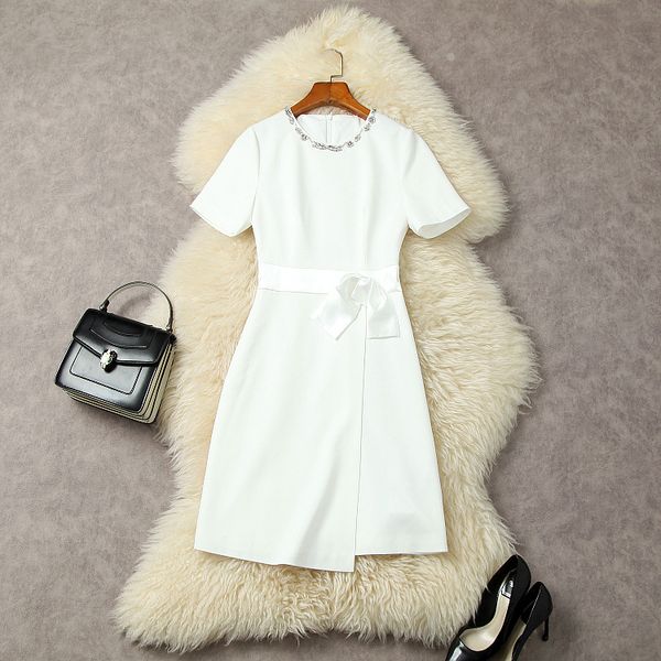 casual dresses european and american women's clothes 2023 spring new beaded crewneck short sleeve solid color bow fashion irregular dre, Black;gray
casual dresses european and american women's clothes 2023 spring new beaded crewneck short sleeve solid color bow fashion irregular dre, Black;gray