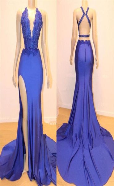 navy blue mermaid long prom dresses v neck applique sequins split evening gowns criss cross backless formal party dress bc11532537760, Black
navy blue mermaid long prom dresses v neck applique sequins split evening gowns criss cross backless formal party dress bc11532537760, Black