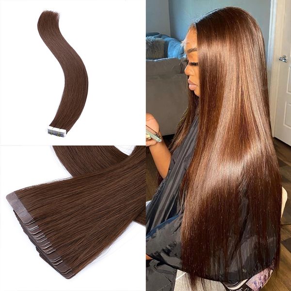 straight tape in human hair extensions natural hair extensions 4# light brown color 100% remy skin weft adhesive glue on for salon high qual, Black
straight tape in human hair extensions natural hair extensions 4# light brown color 100% remy skin weft adhesive glue on for salon high qual, Black