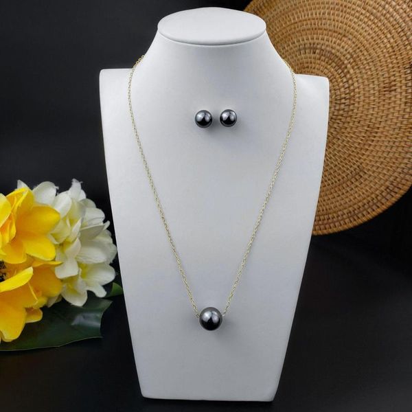 necklace earrings set dainty one round floating black tahiti pearl earring jewelry handmade hawaii polynesian bridesmaid gift, Silver
necklace earrings set dainty one round floating black tahiti pearl earring jewelry handmade hawaii polynesian bridesmaid gift, Silver