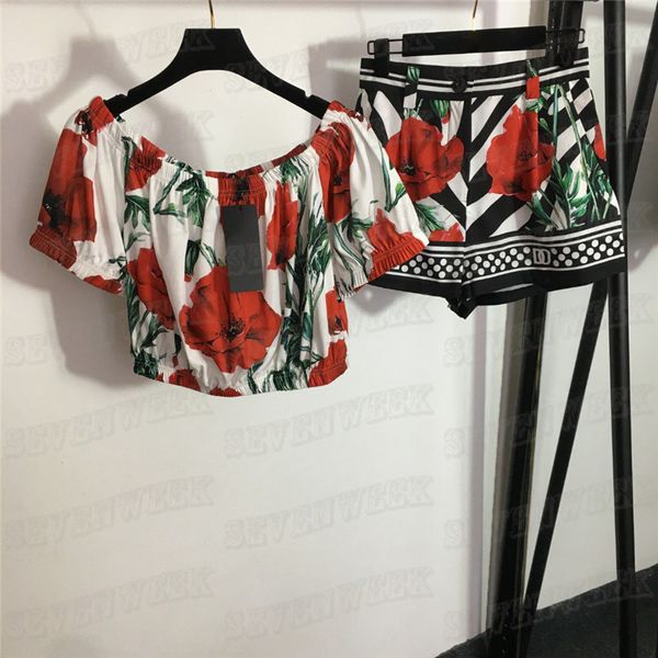 women shorts t shirts fashion sets floral printing cropped casual pants summer outdoor short pant clothes, White;black
women shorts t shirts fashion sets floral printing cropped casual pants summer outdoor short pant clothes, White;black