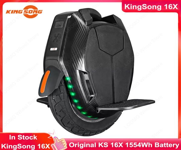 KingSong KS16X Electric unicycle Longest Mileage Single wheel 2200W motor 1554wh battery speed 50kmh Dual Charger