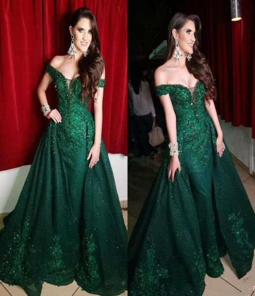 2020 dark green evening dresses with detachable train off shoulder lace appliqued sequins prom dress party wear custom made red ca6887541, Black;red
2020 dark green evening dresses with detachable train off shoulder lace appliqued sequins prom dress party wear custom made red ca6887541, Black;red