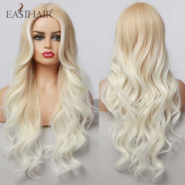 synthetic wigs easihair long light blonde ombre synthetic wavy wigs for women cosplay deep wave natural hair heat resistant 230227, Black
synthetic wigs easihair long light blonde ombre synthetic wavy wigs for women cosplay deep wave natural hair heat resistant 230227, Black