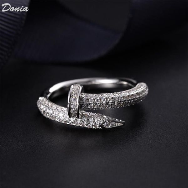 donia jewelry luxury ring exaggerated european and american fashion nails titanium micro-inlaid zircon creative designer gifts267z, Silver
donia jewelry luxury ring exaggerated european and american fashion nails titanium micro-inlaid zircon creative designer gifts267z, Silver