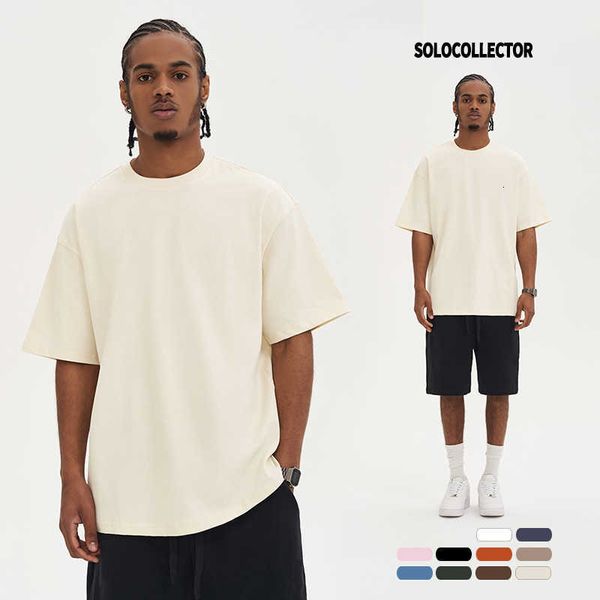 men's t-shirt new 280g 2023 cotton short sleeve loose fashion brand solid color fog clothing bottom, White;black
men's t-shirt new 280g 2023 cotton short sleeve loose fashion brand solid color fog clothing bottom, White;black