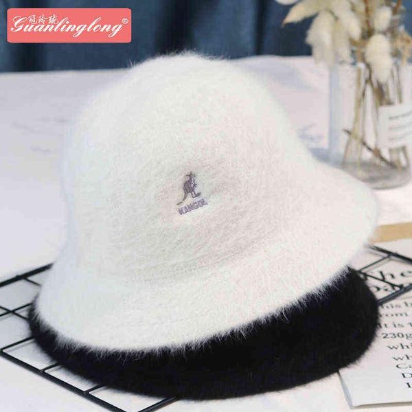 winter men women kangaroo bucket hat angola pure rabbit fur dome flat embroidery fashion casual cap hat y220301, Blue;gray
winter men women kangaroo bucket hat angola pure rabbit fur dome flat embroidery fashion casual cap hat y220301, Blue;gray